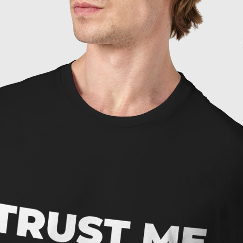 Мужская футболка хлопок Trust me I'm lawyer, цвет черный - фото 6