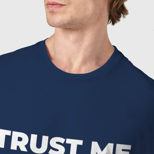 Мужская футболка хлопок Trust me I'm lawyer, цвет темно-синий - фото 6