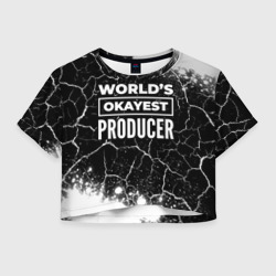 Женская футболка Crop-top 3D World's okayest producer - Dark