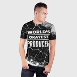 Мужская футболка 3D Slim World's okayest producer - Dark - фото 2