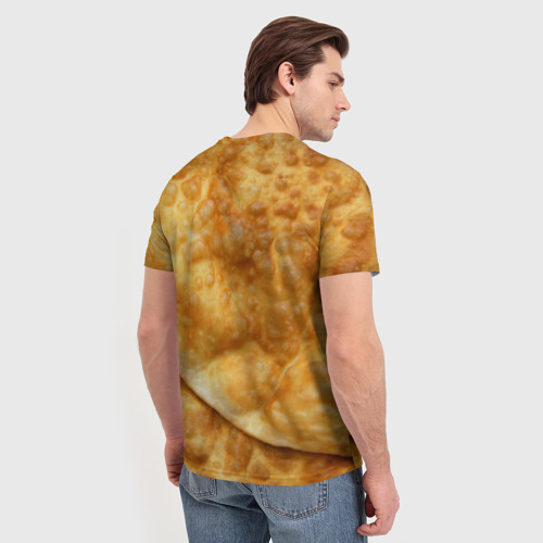 Мужская футболка 3D с принтом Чебуреки, вид сзади #2