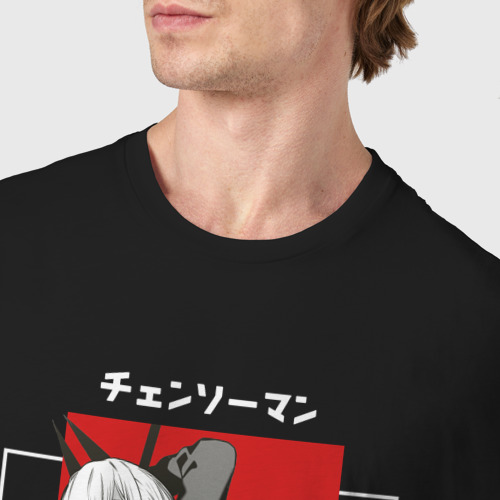 Мужская футболка хлопок Power демон, цвет черный - фото 6