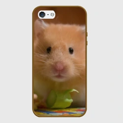 Чехол для iPhone 5/5S матовый Хомяк ест