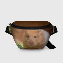 Поясная сумка 3D Хомяк ест