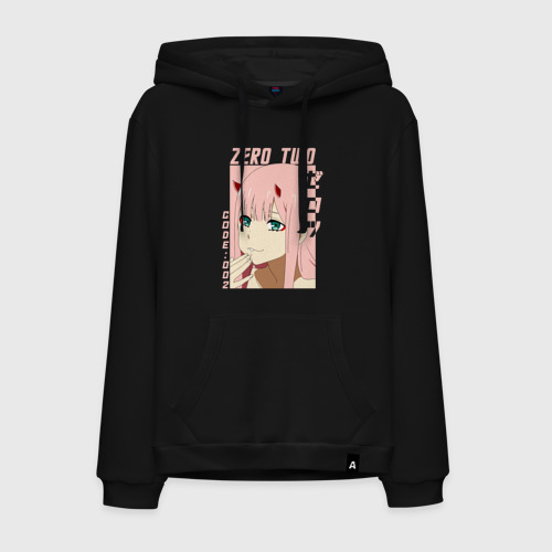 Мужская толстовка хлопок Zero Two Darling in the Franxx, цвет черный