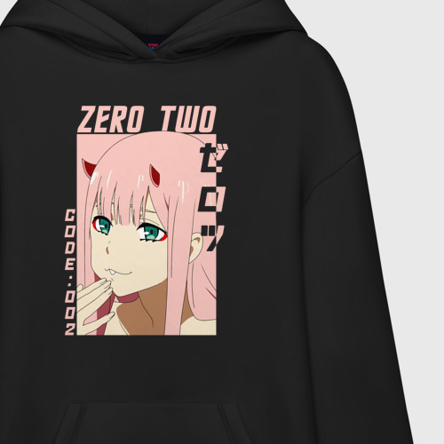 Худи SuperOversize хлопок Zero Two Darling in the Franxx - фото 3