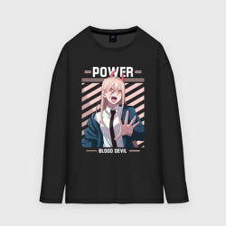 Мужской лонгслив oversize хлопок Power демон крови