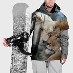 Накидка на куртку 3D Влюбленные львы