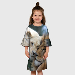 Детское платье 3D Влюбленные львы - фото 2