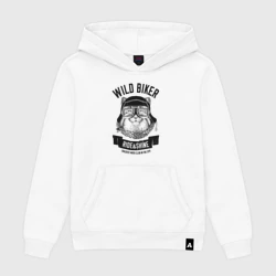 Мужская толстовка хлопок Дикий байкер манул