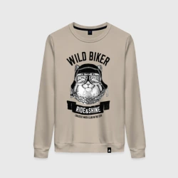 Женский свитшот хлопок Дикий байкер манул