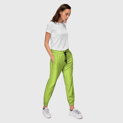 Женские брюки 3D Текстурированный ярко зеленый салатовый, цвет 3D печать - фото 5
