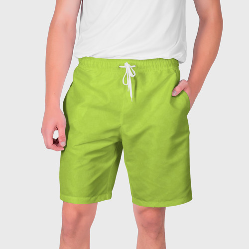 Мужские шорты 3D Текстурированный ярко зеленый салатовый, цвет 3D печать