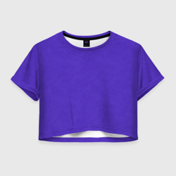 Яркий сиреневый с пятнами текстурированными – Женская футболка Crop-top 3D с принтом купить
