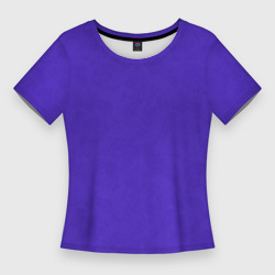 Яркий сиреневый с пятнами текстурированными – Женская футболка 3D Slim с принтом купить