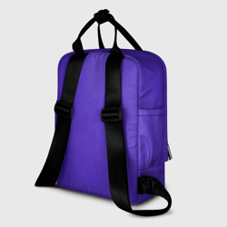 Рюкзак с принтом Яркий сиреневый с пятнами текстурированными для женщины, вид на модели сзади №1. Цвет основы: белый