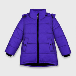 Яркий сиреневый с пятнами текстурированными – Зимняя куртка для девочек 3D с принтом купить