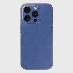 Чехол для iPhone 16 Pro Max силиконовый с защитой камеры Приглушенный синий текстурированный