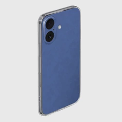 Чехол для iPhone 16 силиконовый с защитой камеры Приглушенный синий текстурированный - фото 2