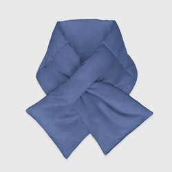 Шарф-пуховик 3D Приглушенный синий текстурированный