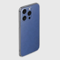 Чехол для iPhone 15 Pro силиконовый с защитой камеры Приглушенный синий текстурированный - фото 2