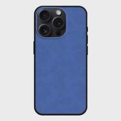 Чехол силиконовый для Apple iPhone 15 Pro матовый Приглушенный синий текстурированный