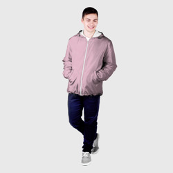 Мужская куртка 3D Приглушенный розовый текстурированный - фото 2