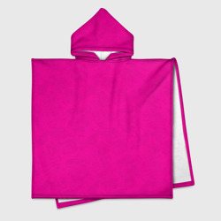 Текстурированный ярко розовый – Детское полотенце-пончо с капюшоном 3D с принтом купить со скидкой в -16%
