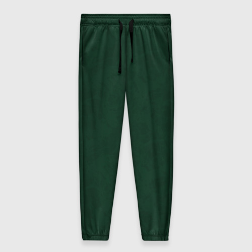 Женские брюки с принтом Темно зеленый текстурированный малахитовый, вид спереди №1