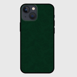 Чехол для iPhone 13 mini Темно зеленый текстурированный малахитовый