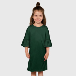 Детское платье 3D Темно зеленый текстурированный малахитовый - фото 2