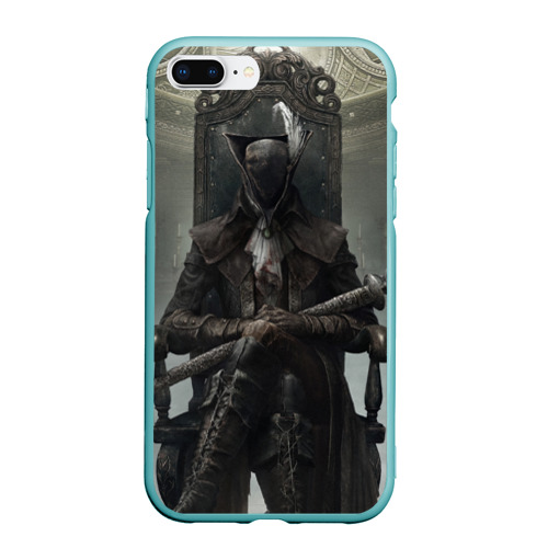 Чехол для iPhone 7Plus/8 Plus матовый Bloodborne охотник, цвет мятный