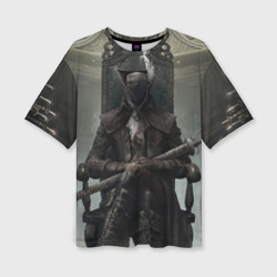 Женская футболка oversize 3D Bloodborne охотник