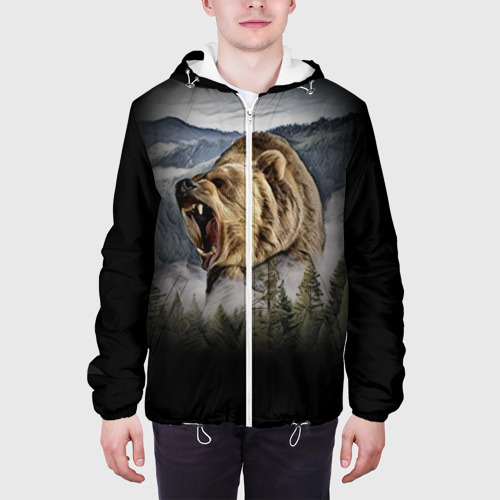 Мужская куртка 3D Медведь - дух тайги, цвет 3D печать - фото 4