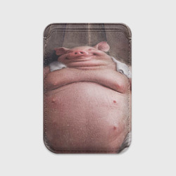 Картхолдер Magsafe магнитный Свинья сидит в сауне кайфует