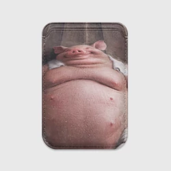 Картхолдер Magsafe магнитный Свинья сидит в сауне кайфует