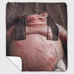 Плед с рукавами Свинья сидит в сауне кайфует