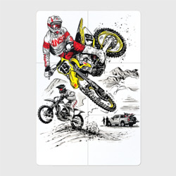 Магнитный плакат 2Х3 Гонщик на спортивном мотоцикле