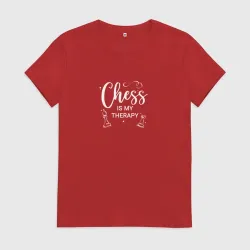 Женская футболка хлопок Chess is my therapy white