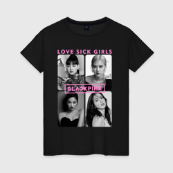 Blackpink band – Женская футболка хлопок с принтом купить со скидкой в -20%