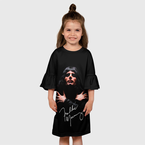 Детское платье 3D Фредди Меркьюри рок, цвет 3D печать - фото 4