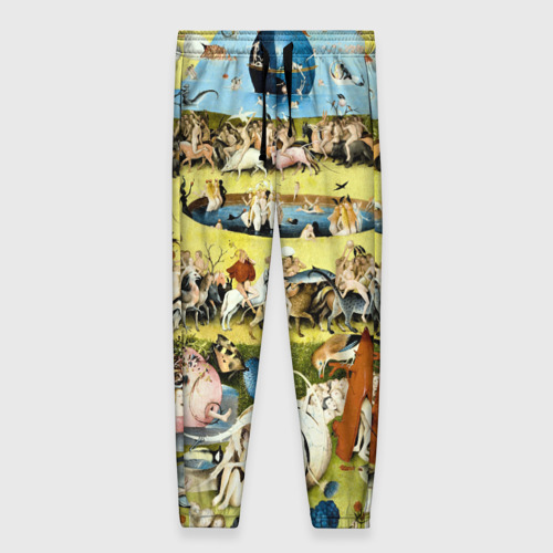 Женские брюки 3D с принтом Земные наслаждения - картина Босха, вид спереди #2