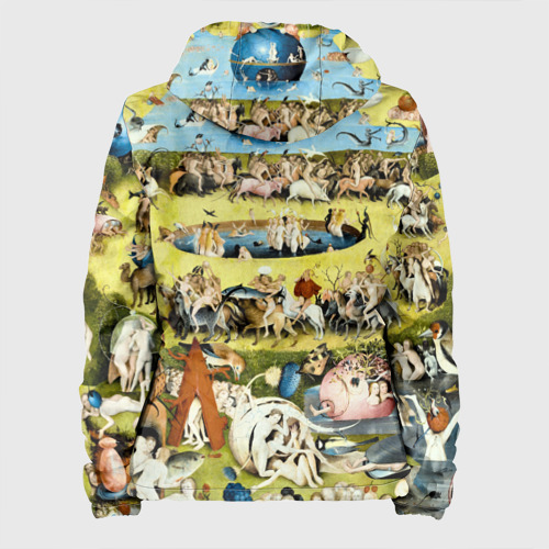 Женская куртка 3D с принтом Земные наслаждения - картина Босха, вид сзади #1
