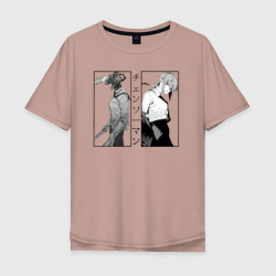 Мужская футболка хлопок Oversize Дэндзи и Макима