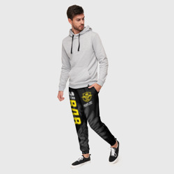 Мужские брюки 3D Вдв на черном фоне с орлом - фото 2