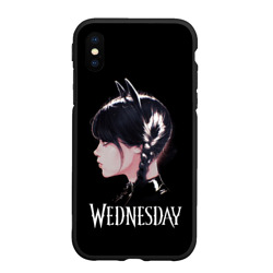 Чехол для iPhone XS Max матовый Wednesday кошка