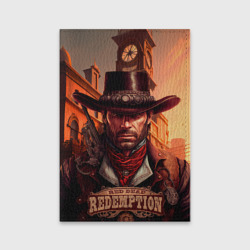 Обложка для паспорта матовая кожа Red Dead Redemption 2 в стиле Стимпанк