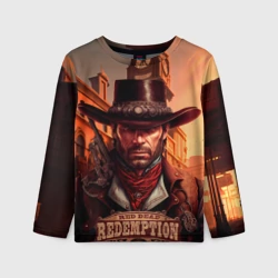 Детский лонгслив 3D Red Dead Redemption 2 в стиле Стимпанк