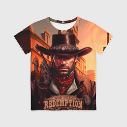 Детская футболка 3D Red Dead Redemption 2 в стиле Стимпанк