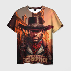 Мужская футболка 3D Red Dead Redemption 2 в стиле Стимпанк